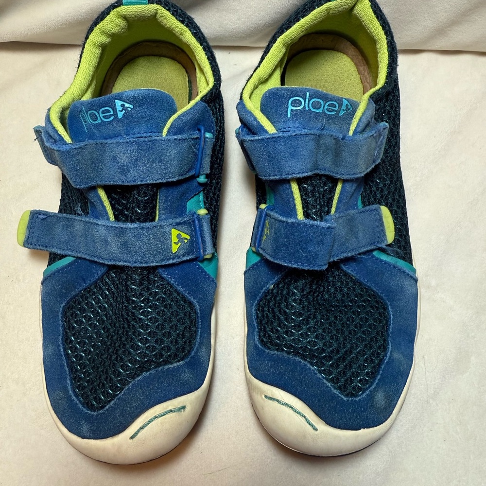 PLAE Vibrant Blue and Lime Sneakers